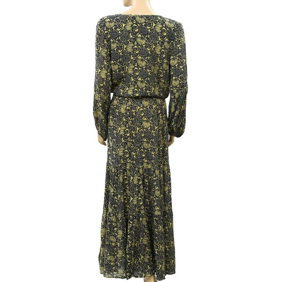 Mimi Liberte Floral Printed Maxi Long Dress Cutout Cotton Long Sleeves S - Picture 4 of 4